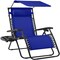Best Choice Products 30” Extra Wide Folding Zero Gravity Patio Lounge Chair w/Adjustable Canopy Shade